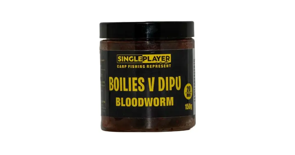 Singleplayer Boilies v Dipu Bloodworm 150 g 20 mm Víkendová Akce