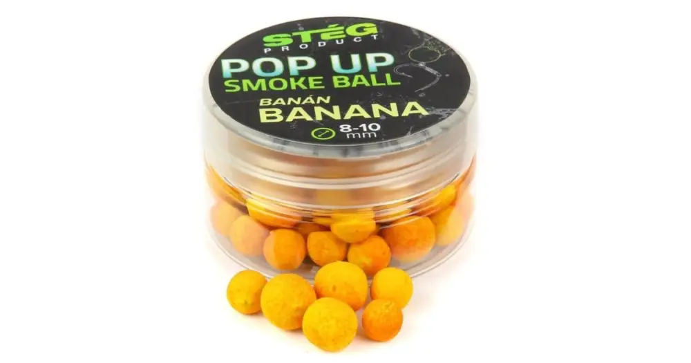 Cenový Hit Stég Plovoucí Boilie Pop Up Smoke Ball 10 g 12 mm - Banana