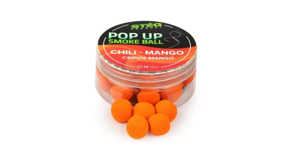 Ověřený Stég Plovoucí Boilie Pop Up Smoke Ball 25 g 14 mm - Chili Mango
