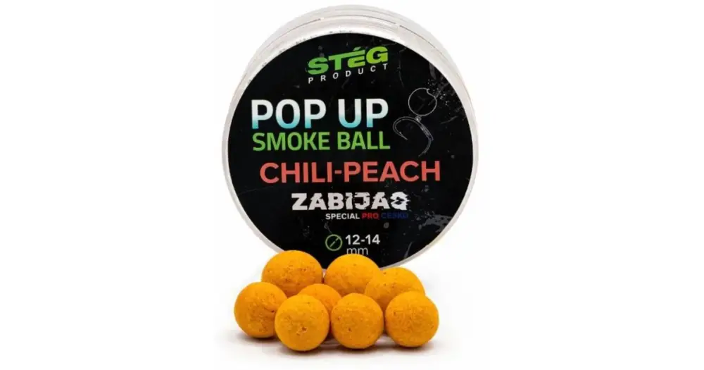 Aktuální Stég Plovoucí Boilie ZABIJAQ Pop Up SB 25 g 12-14 mm - Chili Peach