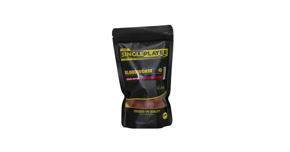 Singleplayer Vyvážené Boilies Wafters Bloodworm 200 g 20 mm Akční Nabídka