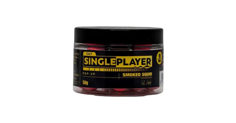 Sleva Singleplayer Plovoucí Boilies Pop-Up Boilies Smoked Squid 50 g - 12 mm