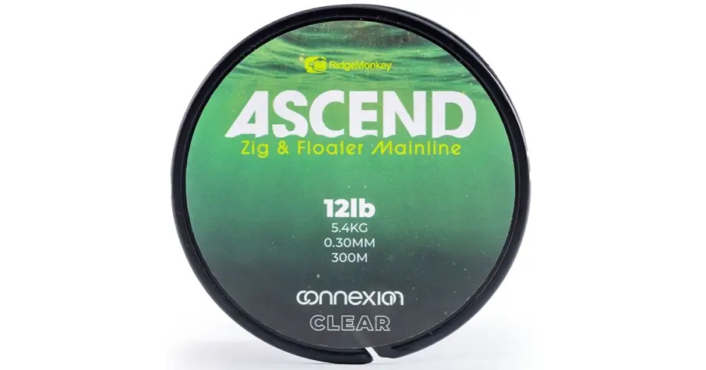 RidgeMonkey Vlasec Ascend Zig & Floater Mainline 300m Clear 0,30 mm 12 lb Bezpečná Platba
