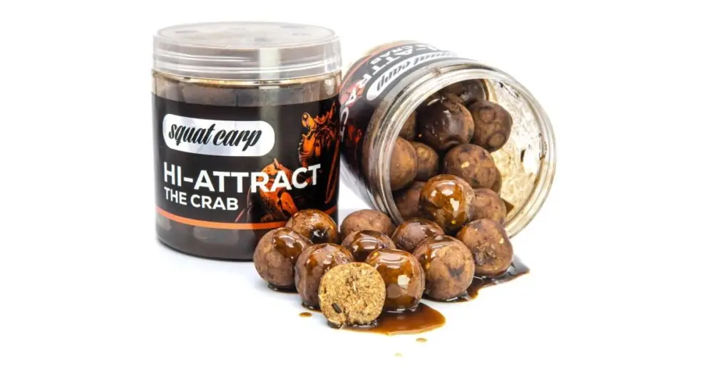 Squat Carp Boilies v Dipu Hi-Attract The Crab 220 g - 24 mm Vysoce Kvalitní