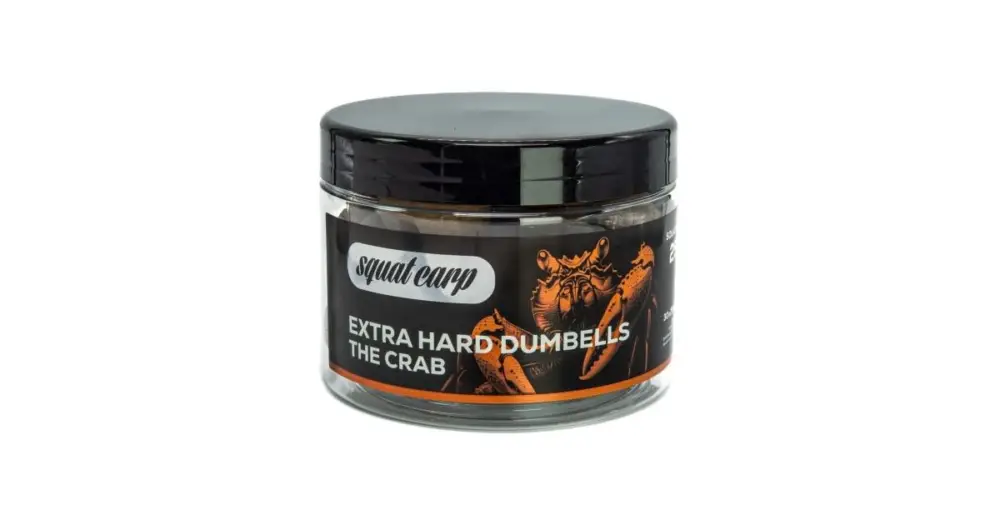 Squat Carp Tvrzené Boilies Extra Hard Dumbells The Crab 250 g 30x25 mm Pouze Dnes