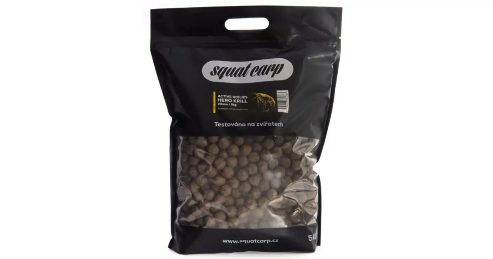 Výprodej Squat Carp Active Boilies Hero Krill - 1 kg 24 mm