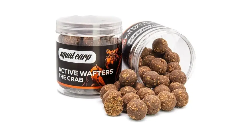 Vysoce Kvalitní Squat Carp Vyvážené Boilies Active Wafters The Crab - 150 g 20 mm