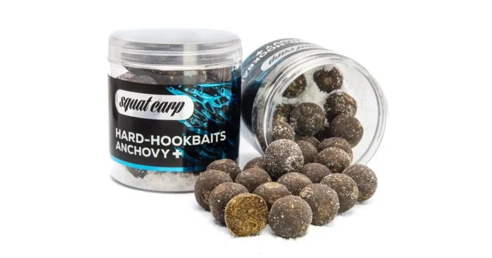 Squat Carp Tvrzené Boilies Hard Hookbaits Anchovy+ 170 g - 24 mm Ověřený