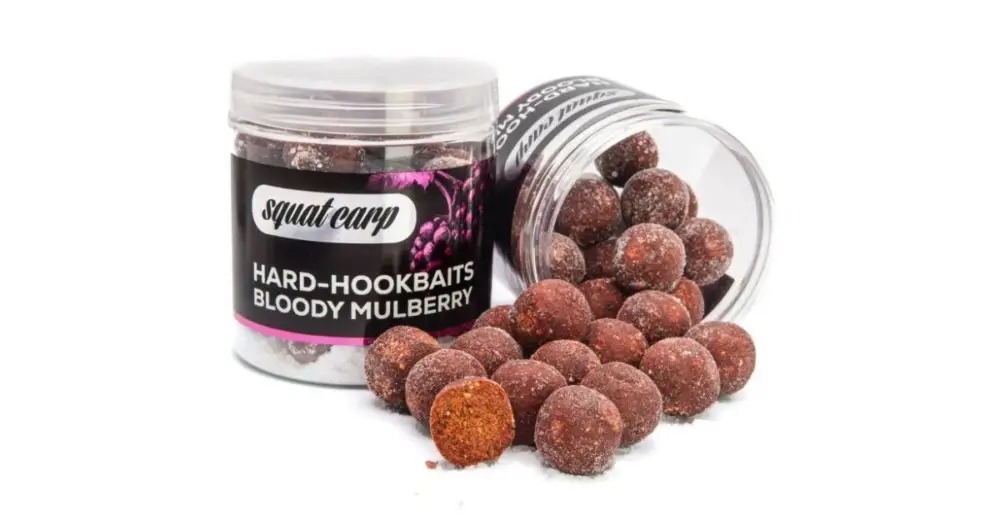 Cenově Výhodný Squat Carp Tvrzené Boilies Hard Hookbaits Bloody Mulberry 170 g - 20 mm