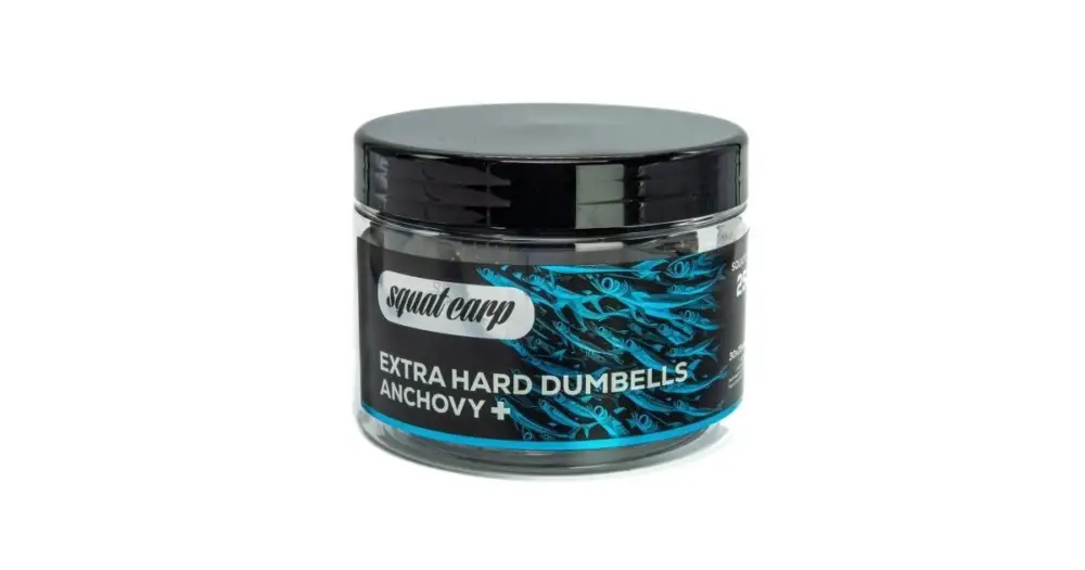 Squat Carp Tvrzené Boilies Extra Hard Dumbells Anchovy+ 250 g 30x25 mm Značkový