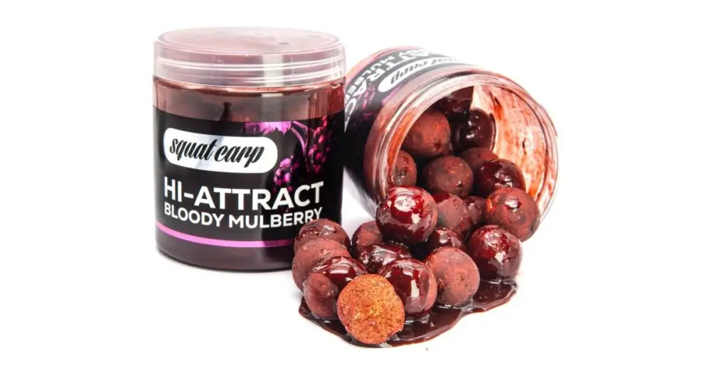 Squat Carp Boilies v Dipu Hi-Attract Bloody Mulberry 220 g Bezpečná Platba