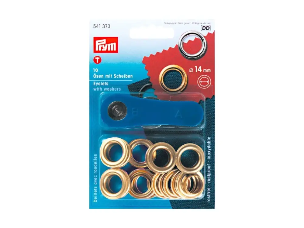 Oblíbený PRYM sada ok 14 mm, 10 ks