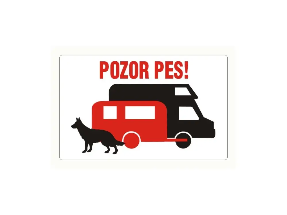 Speciální Cena Samolepka POZOR PES!