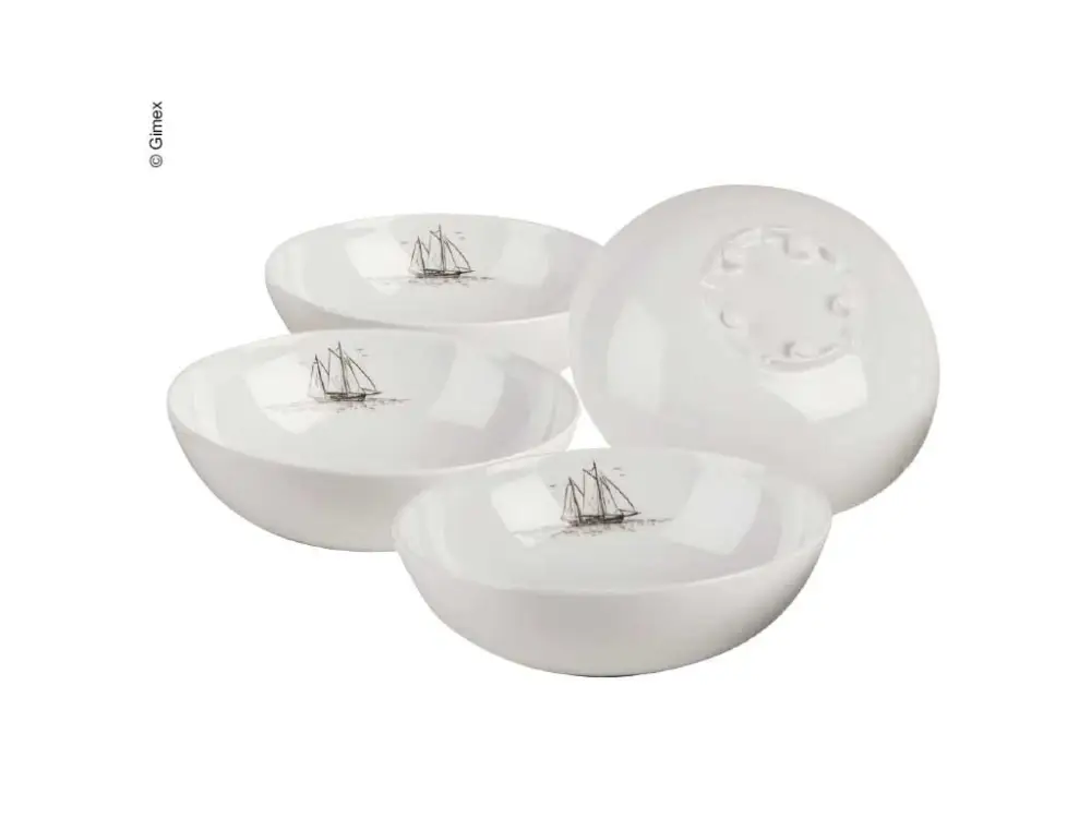 Melaminové misky na müsli SAILS, 4-dílné, 100% melamin Vysoce Kvalitní