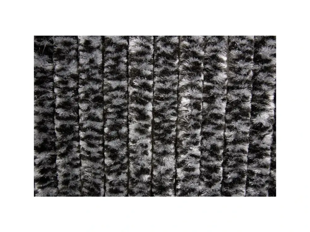 Značkový CarbestDveřní závěs Carbest Chenille Šedá - bílá