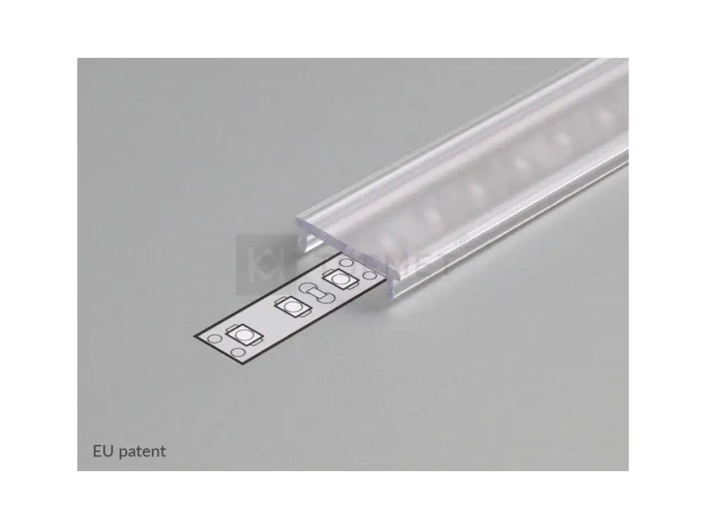 Krycí lišta StrongLumio C k LED profilům naklapávací průsvitná 2000mm Přímo Od Výrobce