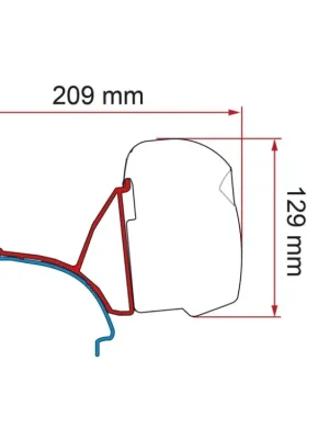 Adaptér - Kit Fiamma pro markýzu F43 VAN na VW T5/T6 Multivan s C lištou Jen Po Omezenou Doba