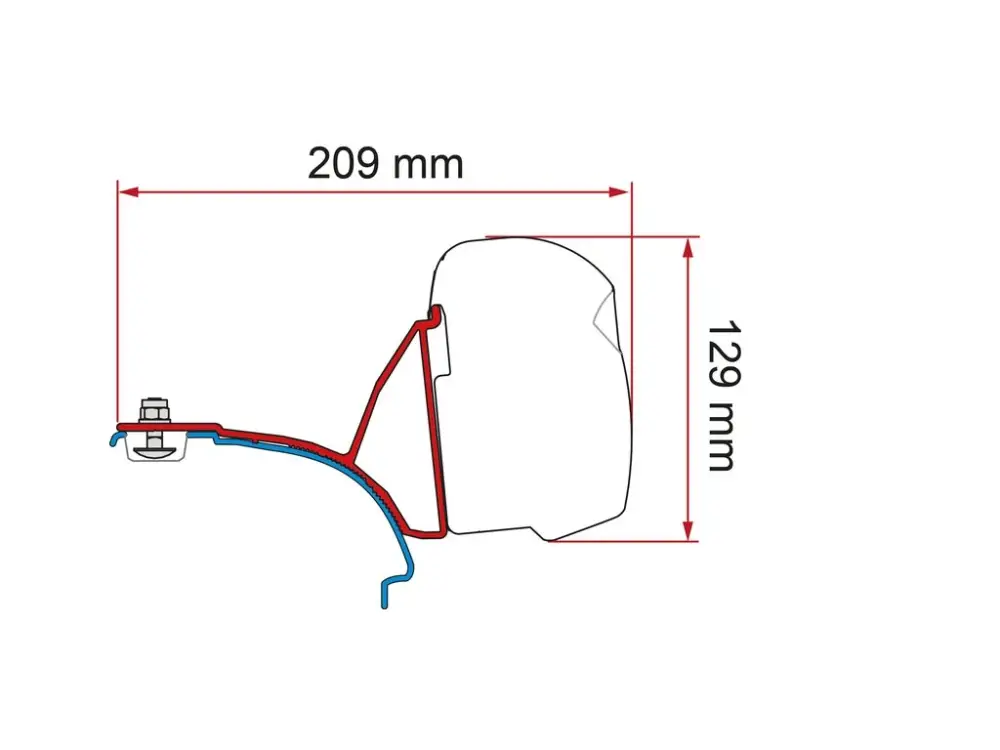 Adaptér - Kit Fiamma pro markýzu F43 VAN na VW T5/T6 Multivan s C lištou Jen Po Omezenou Doba