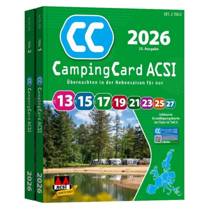 Zlevněný ACSI Camping Card 2026 - německá verze