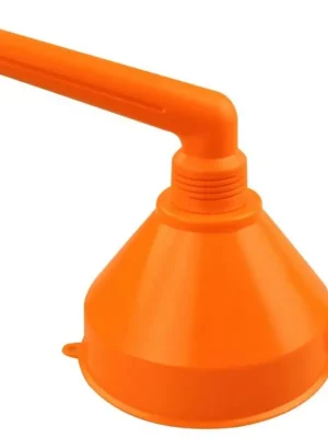 Trychtýř lomený, oranžový, 17cm se sítkem Přímo Od Výrobce