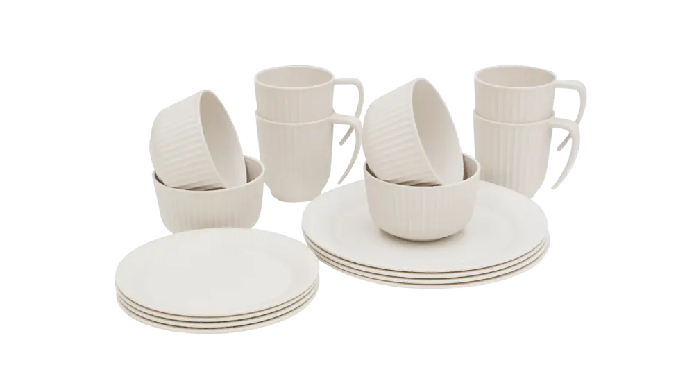 Delish 4 Person Dinner Set Sandstone Výhodná Nabídka
