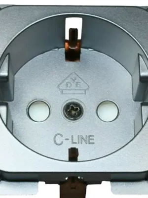 Vnitřní zásuvka C-line 220V stříbrná Nejlepší Cena