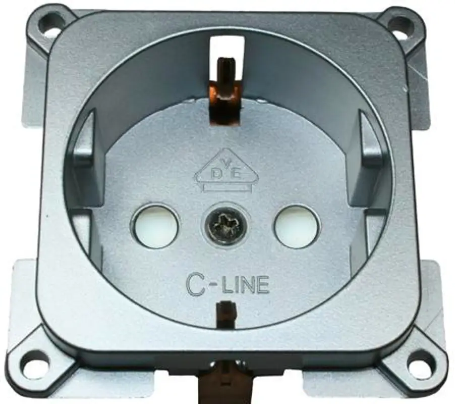 Vnitřní zásuvka C-line 220V stříbrná Nejlepší Cena